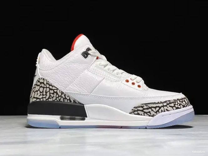 Rep TBK Jordan 3 white mens THROW LINE